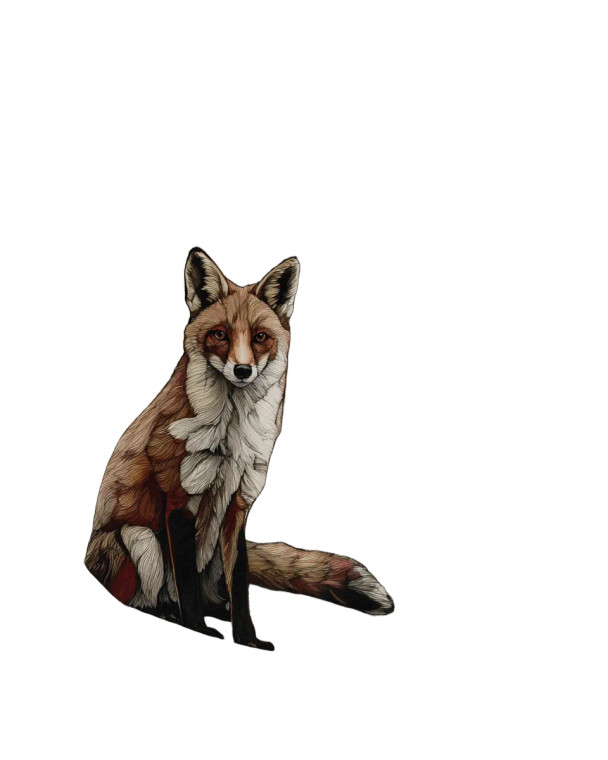 Autumn Fox Vinyl Car Decal Sticker – Waterproof & UV-Resistant 