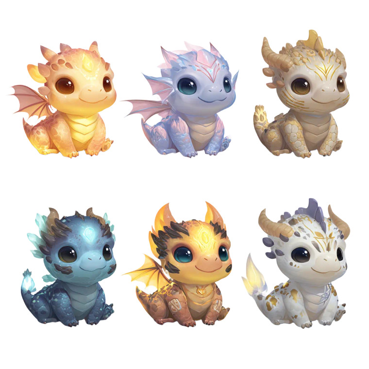 Magical Baby Dragons Vinyl Car Decal Sticker – Waterproof & UV-Resistant 