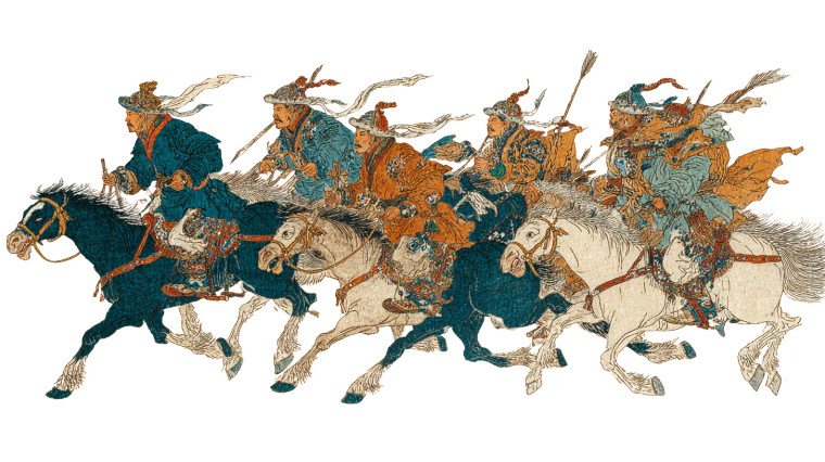 Mongolian Delivery Riders Vinyl Car Decal Sticker – Waterproof & UV-Resistant 