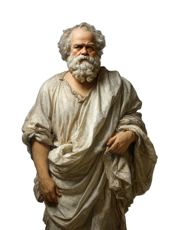 Socrates Portrait V2 Vinyl Car Decal Sticker – Waterproof & UV-Resistant 