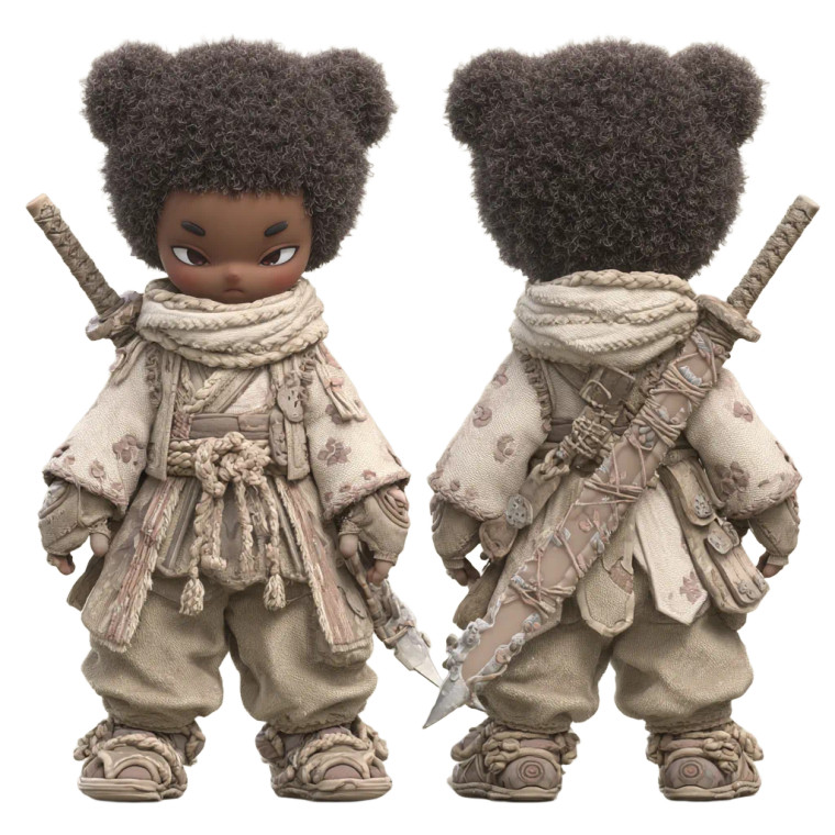 Fluffy Warrior Cub Vinyl Car Decal Sticker – Waterproof & UV-Resistant 