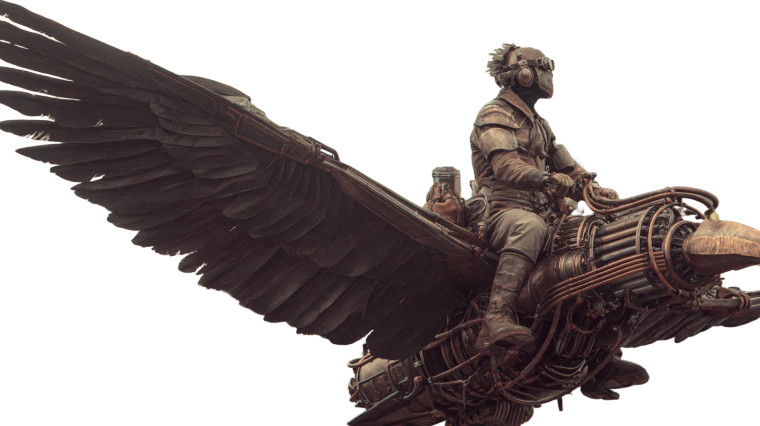Steampunk Pilot Ride Vinyl Car Decal Sticker – Waterproof & UV-Resistant 