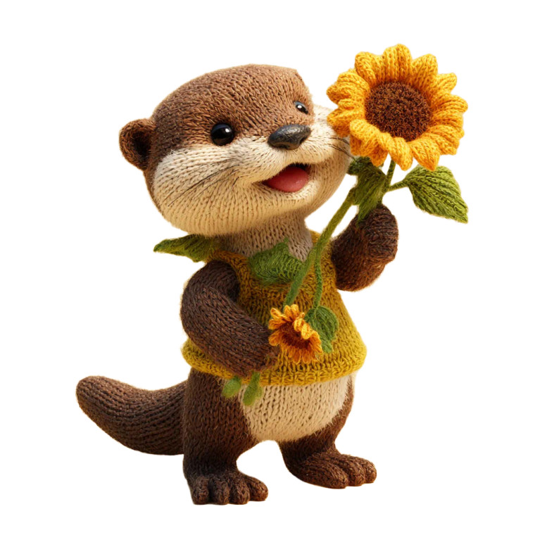 Happy Otter Toy Vinyl Car Decal Sticker – Waterproof & UV-Resistant 