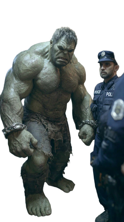 Hulk In Custody Vinyl Car Decal Sticker – Waterproof & UV-Resistant 
