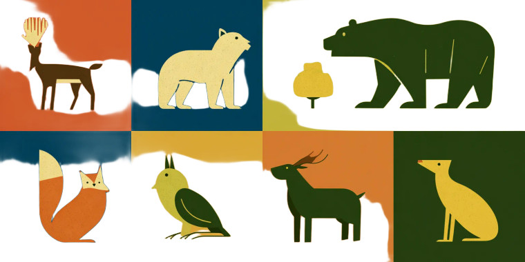 Geometrical Forest Animals Vinyl Car Decal Sticker – Waterproof & UV-Resistant 