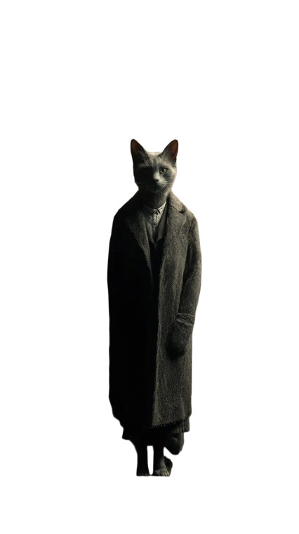 Anthropomorphic Cat V9 Vinyl Car Decal Sticker – Waterproof & UV-Resistant 