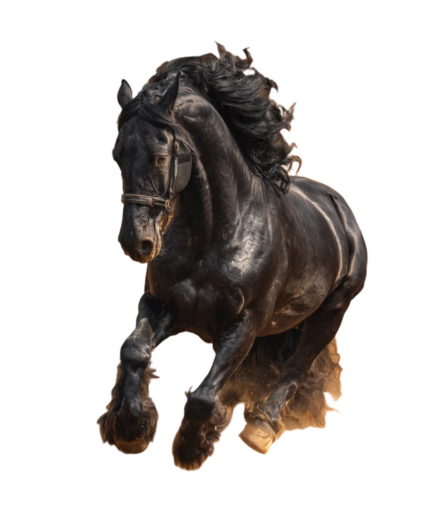 Ragging Black Stallion Vinyl Car Decal Sticker – Waterproof & UV-Resistant 