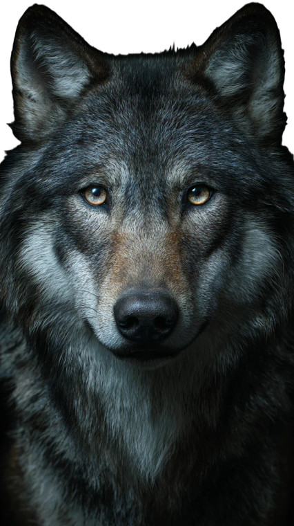Realistic Wolf Portrait Vinyl Car Decal Sticker – Waterproof & UV-Resistant 