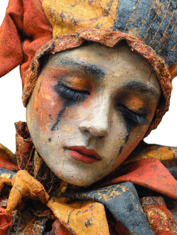 Melancholic Harlequin Clown Vinyl Car Decal Sticker – Waterproof & UV-Resistant 