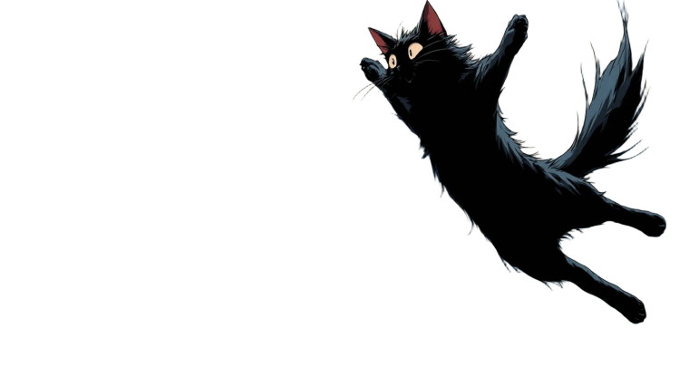 Jumping Cat Silhouette Vinyl Car Decal Sticker – Waterproof & UV-Resistant 