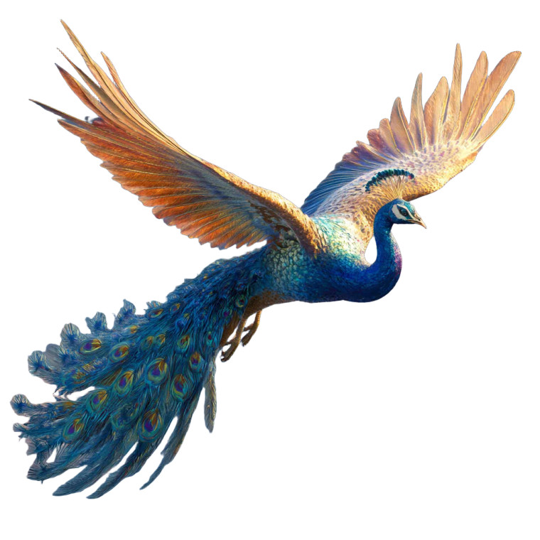 Majestic Flying Peacock Vinyl Car Decal Sticker – Waterproof & UV-Resistant 
