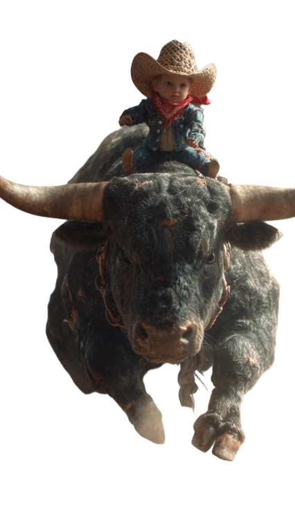 Giant Rodeo Bull Vinyl Car Decal Sticker – Waterproof & UV-Resistant 