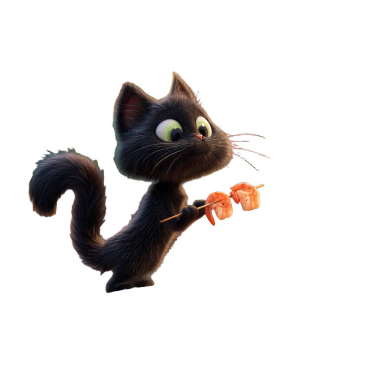 Quirky Grilling Cat Vinyl Car Decal Sticker – Waterproof & UV-Resistant 