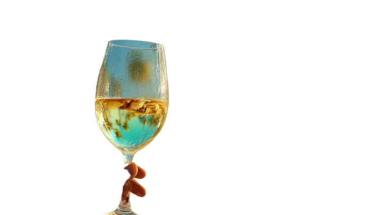 Tropical Cocktail Hand Vinyl Car Decal Sticker – Waterproof & UV-Resistant 