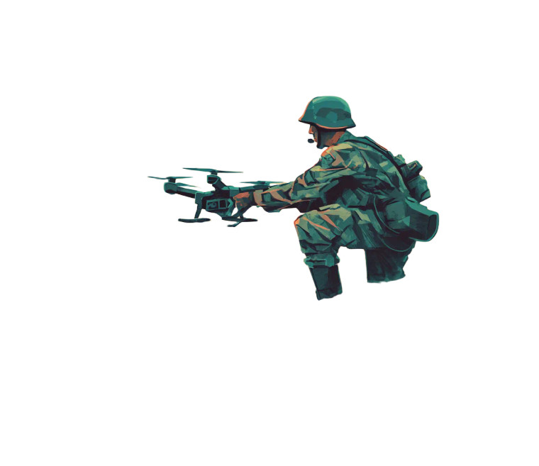 Ukrainian Soldier Drone Vinyl Car Decal Sticker – Waterproof & UV-Resistant 