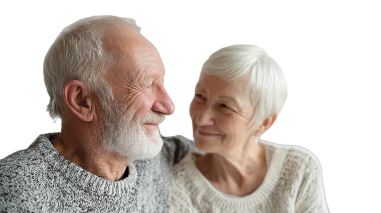 Elderly Couple Vinyl Car Decal Sticker – Waterproof & UV-Resistant 