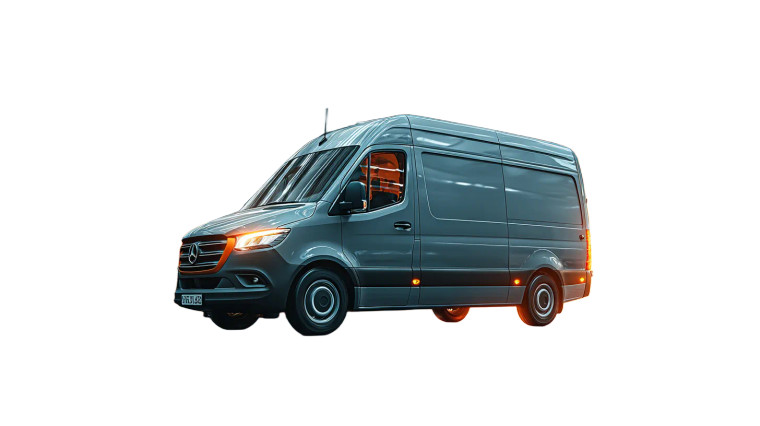 Electric Delivery Van Vinyl Car Decal Sticker – Waterproof & UV-Resistant 