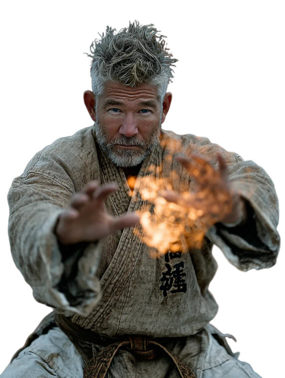 Karate Fireball Master Vinyl Car Decal Sticker – Waterproof & UV-Resistant 