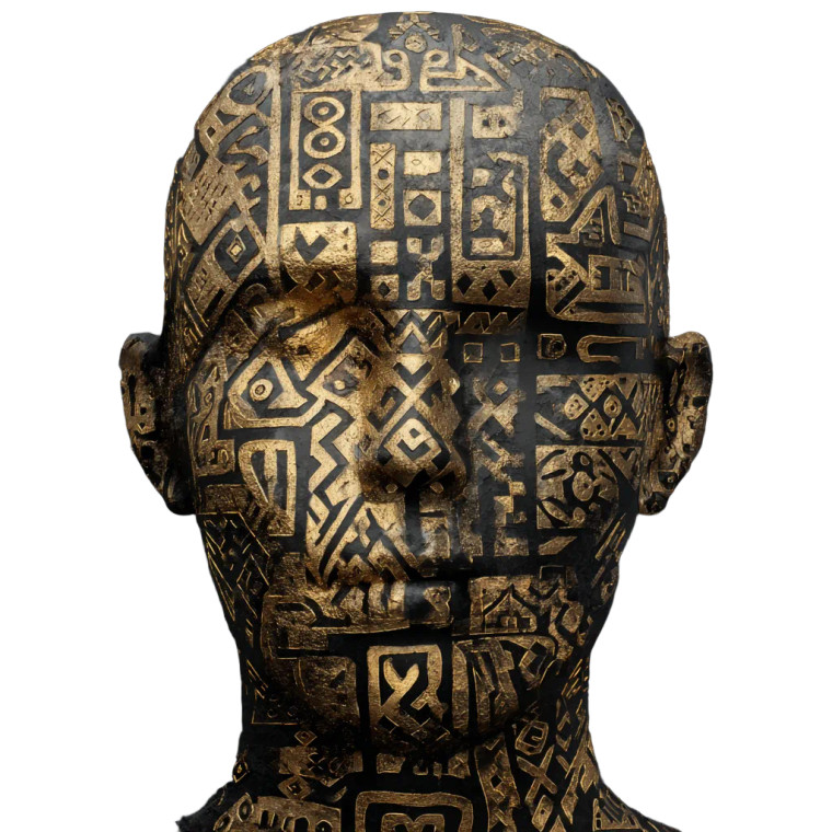 Glyphic Humanoid Vinyl Car Decal Sticker – Waterproof & UV-Resistant 