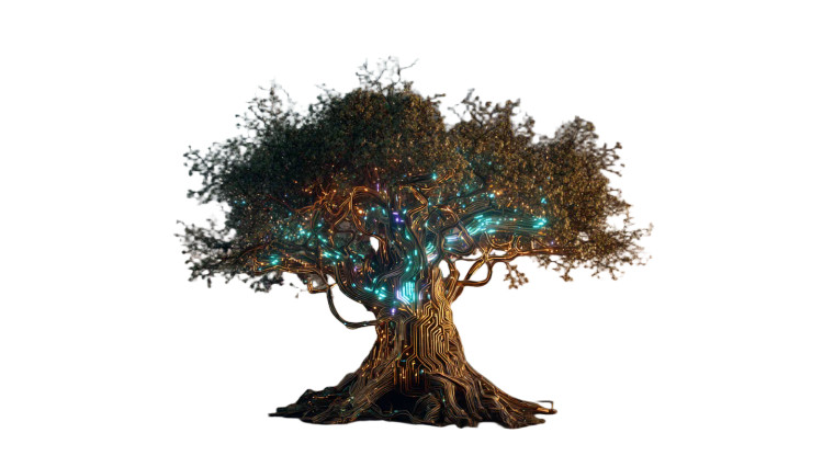Futuristic African Tree Vinyl Car Decal Sticker – Waterproof & UV-Resistant 