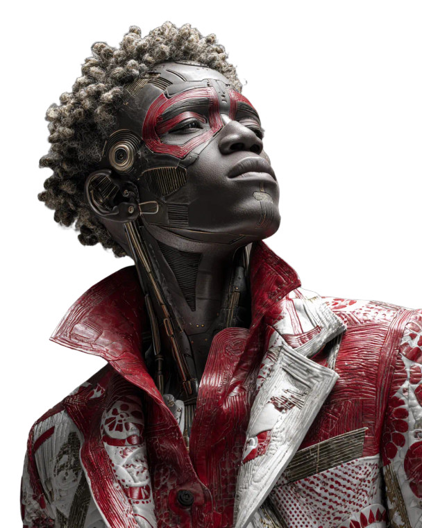 Afro Humanoid Man Vinyl Car Decal Sticker – Waterproof & UV-Resistant 