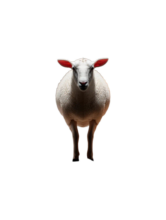 Whimsical Royal Sheep Vinyl Car Decal Sticker – Waterproof & UV-Resistant 