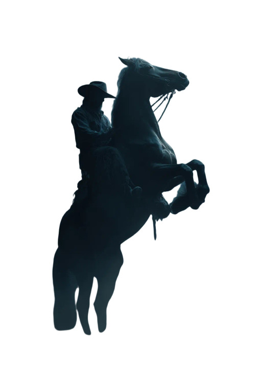 Cowboy On Horse V16 Vinyl Car Decal Sticker – Waterproof & UV-Resistant 