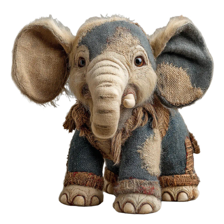 Fluffy Living Elephant Vinyl Car Decal Sticker – Waterproof & UV-Resistant 