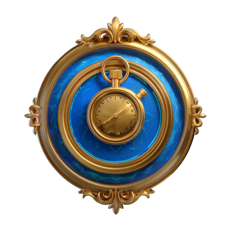 Golden Stopwatch Badge Vinyl Car Decal Sticker – Waterproof & UV-Resistant 