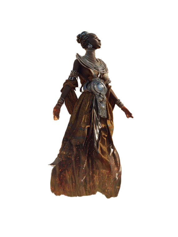 African Priestess Ritual Vinyl Car Decal Sticker – Waterproof & UV-Resistant 