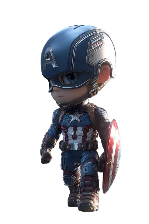 Chibi Captain America Vinyl Car Decal Sticker – Waterproof & UV-Resistant 