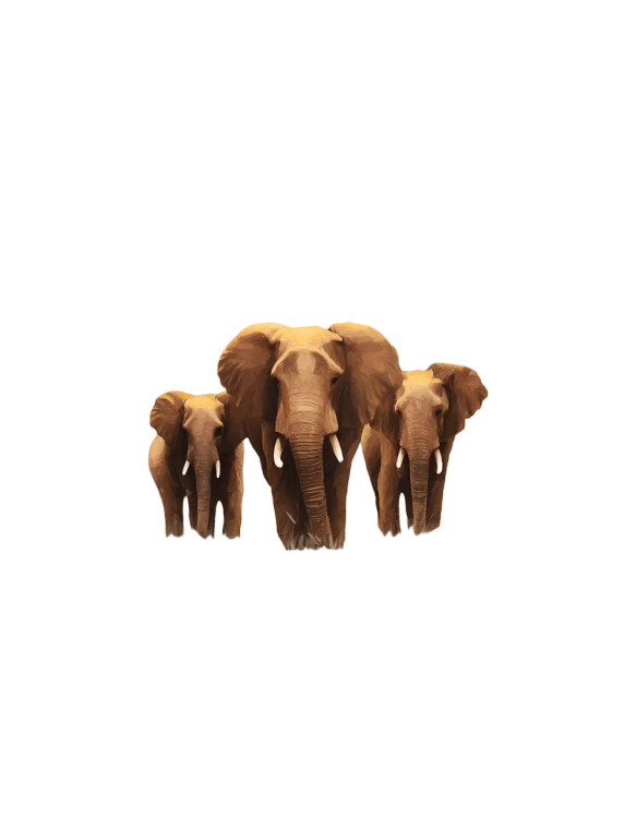 Elephant Family Sunset V2 Vinyl Car Decal Sticker – Waterproof & UV-Resistant 