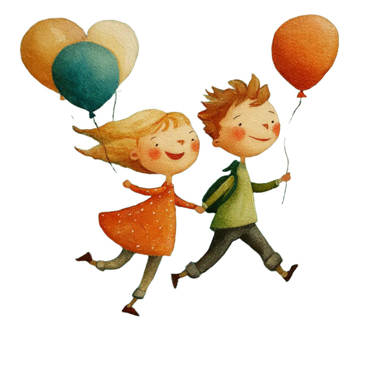 Happy Children Running V2 Vinyl Car Decal Sticker – Waterproof & UV-Resistant 