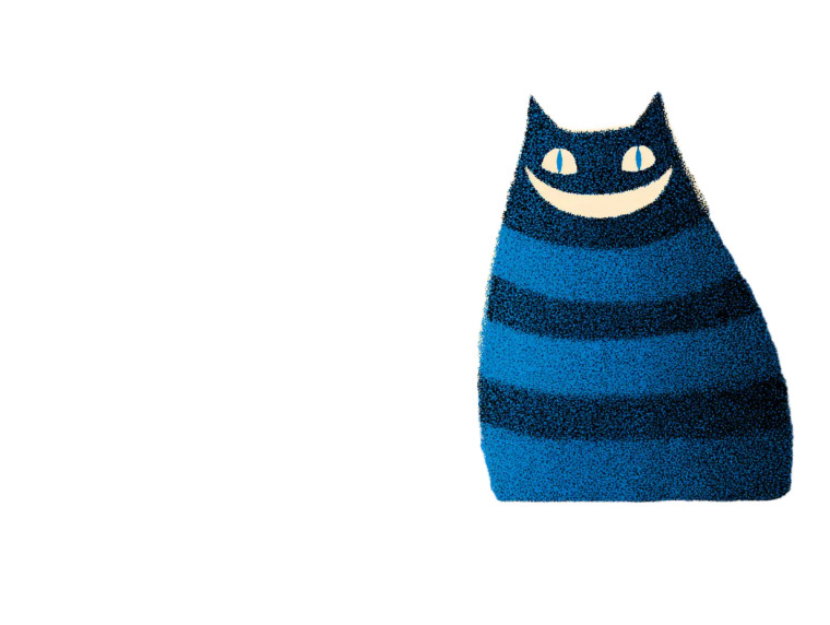 Cheshire Cat Illustration Vinyl Car Decal Sticker – Waterproof & UV-Resistant 