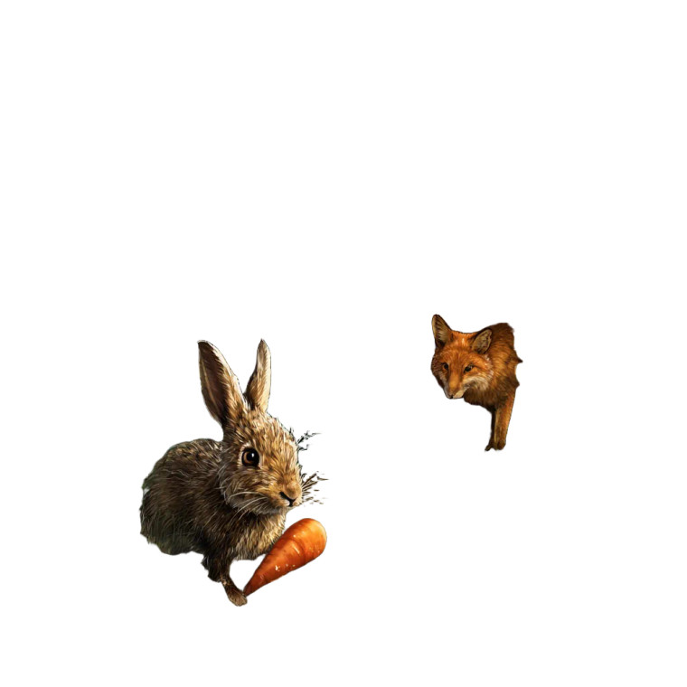 Rabbit At Burrow Vinyl Car Decal Sticker – Waterproof & UV-Resistant 
