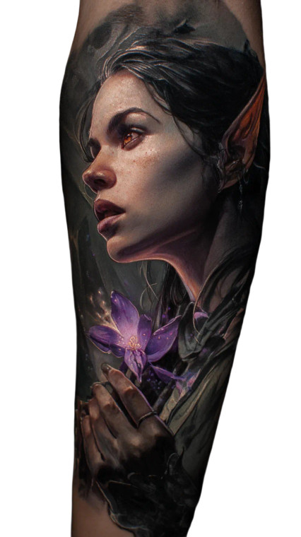 Dark Elf Mage V4 Vinyl Car Decal Sticker – Waterproof & UV-Resistant 