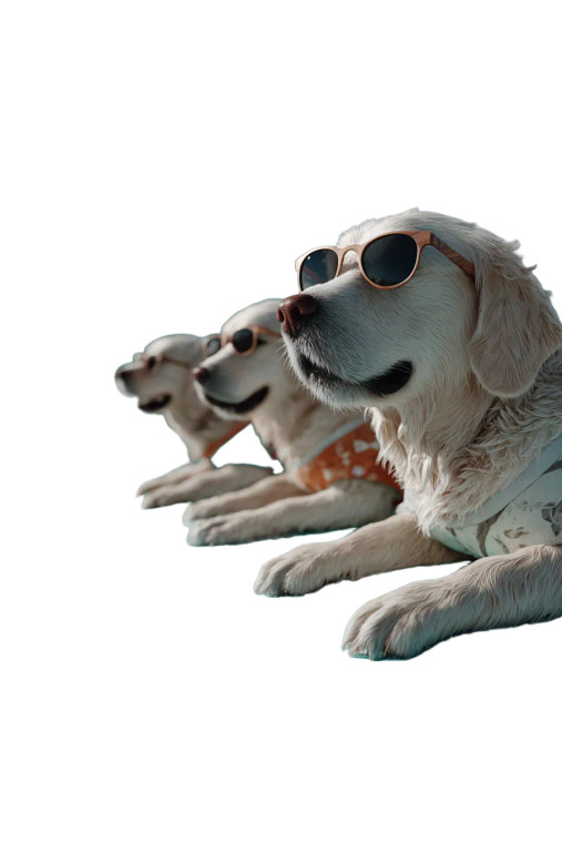 Surfing Labradors Vinyl Car Decal Sticker – Waterproof & UV-Resistant 