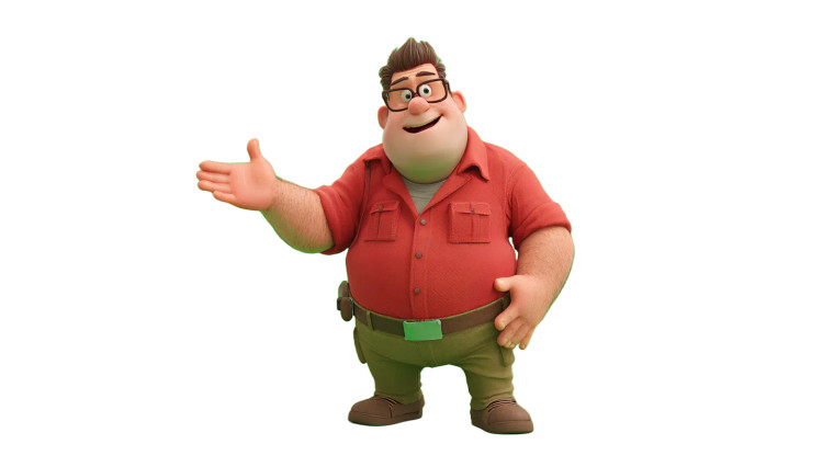 Adorable Firefighter Character Vinyl Car Decal Sticker – Waterproof & UV-Resistant 