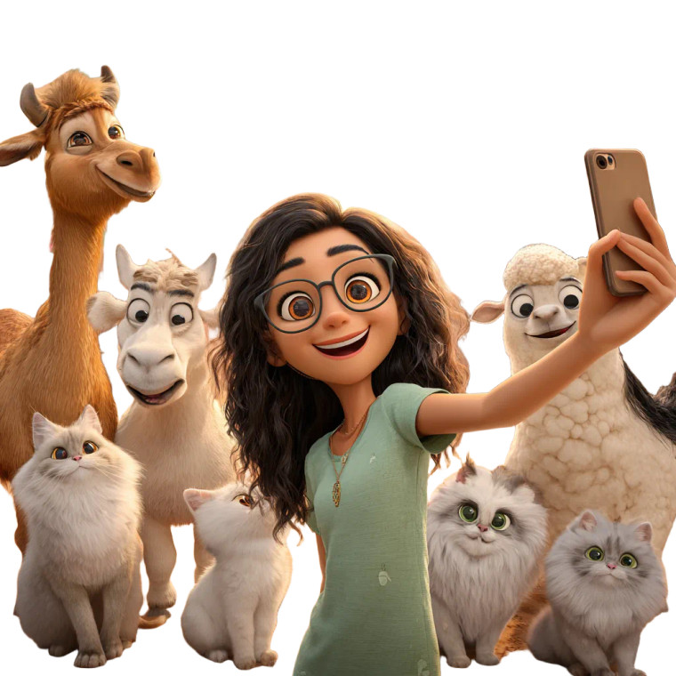 Festive Selfie Scene Vinyl Car Decal Sticker – Waterproof & UV-Resistant 