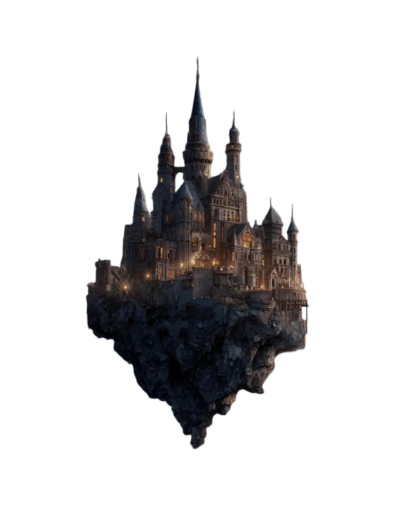 Floating Castle V2 Vinyl Car Decal Sticker – Waterproof & UV-Resistant 