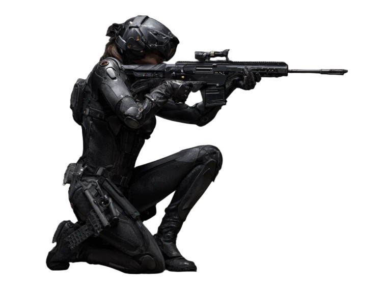 Futuristic Black Ops Vinyl Car Decal Sticker – Waterproof & UV-Resistant 