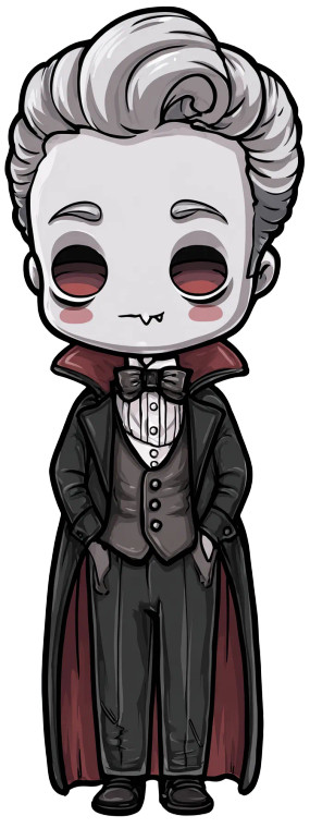 Elegant Mr. Vampire Vinyl Car Decal Sticker – Waterproof & UV-Resistant 