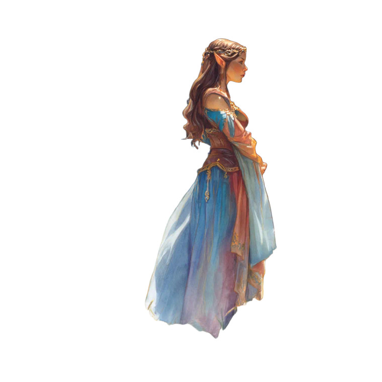 Elven Maiden V2 Vinyl Car Decal Sticker – Waterproof & UV-Resistant 