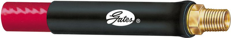 Gates Red Air Hose | 3/8 Inch ID 50ft Length | 300 PSI | Male Coupling | Non Recoil Rubber Hose