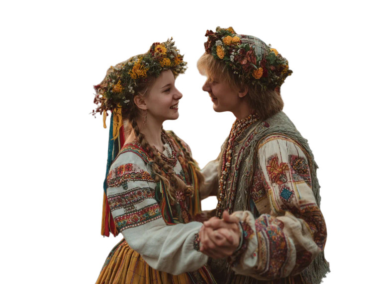 Slavic Folk Dance Vinyl Car Decal Sticker – Waterproof & UV-Resistant 