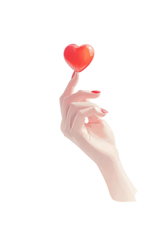 Elegant Hand Holding Heart Vinyl Car Decal Sticker – Waterproof & UV-Resistant 