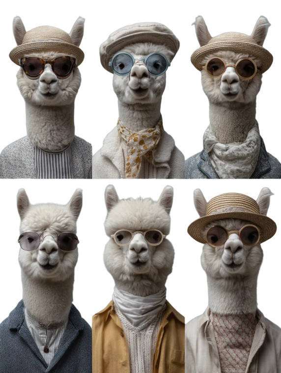 Stylish Alpacas Summer Vinyl Car Decal Sticker – Waterproof & UV-Resistant 