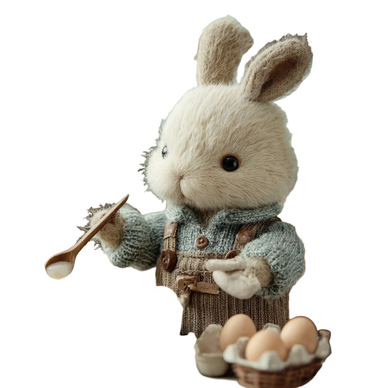 Cooking Bunny Vinyl Car Decal Sticker – Waterproof & UV-Resistant 