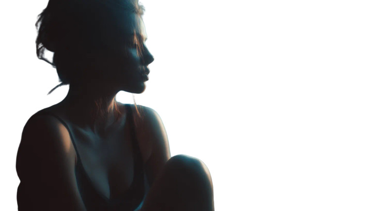 Dreamy Solitary Woman Vinyl Car Decal Sticker – Waterproof & UV-Resistant 