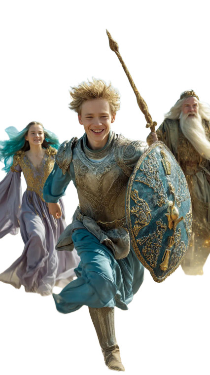 Fantasy Adventurers Running Vinyl Car Decal Sticker – Waterproof & UV-Resistant 